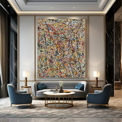 Massive Hand-Painted Abstract Artwork for Office & Hallway LargeART2347