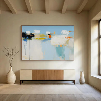 Hushed Large - Format Abstract Painting for Entryway & Bedroom LargeART1757