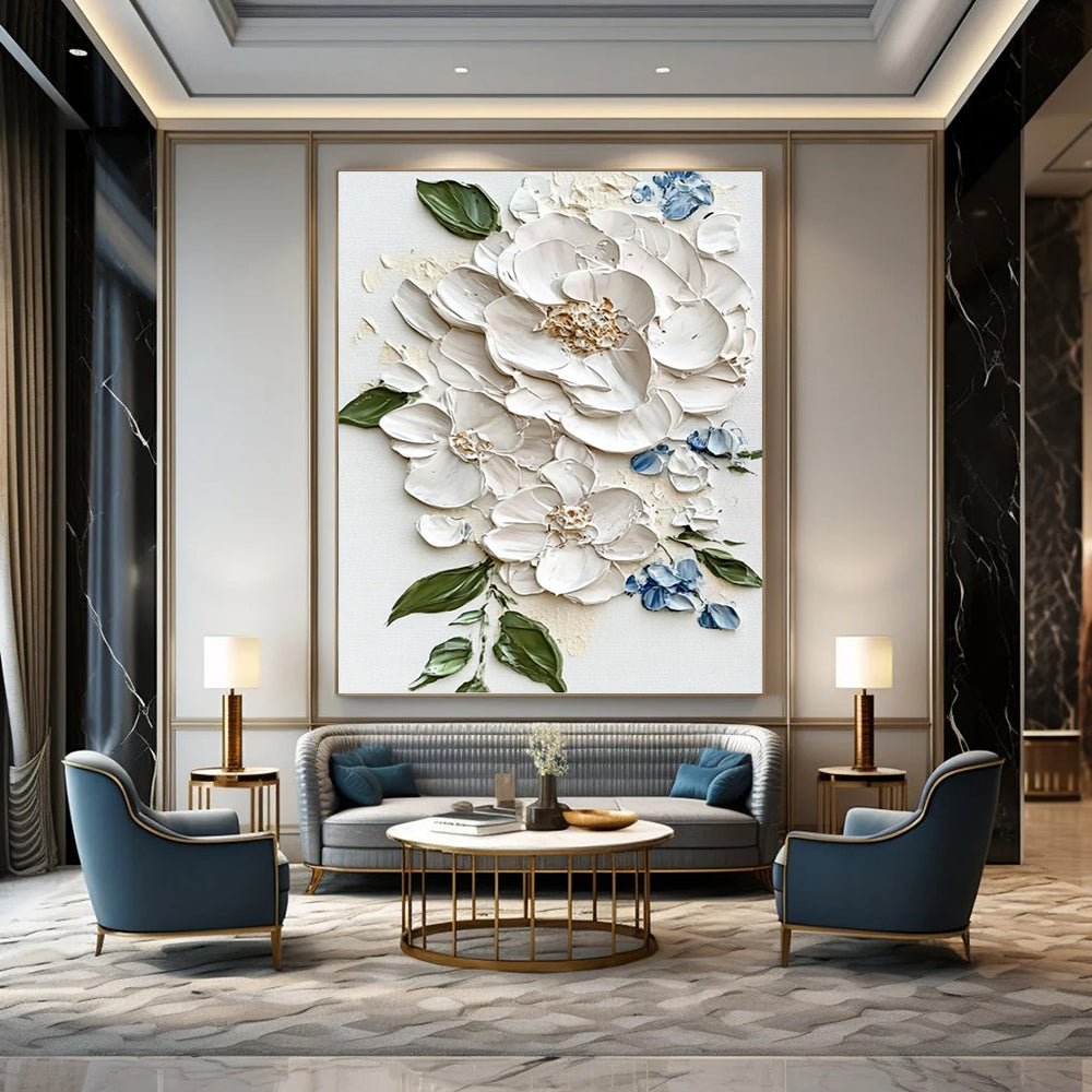Graceful Hand - Painted Textured Abstract Painting on Canvas for Dining Room & Hotel DKH1388