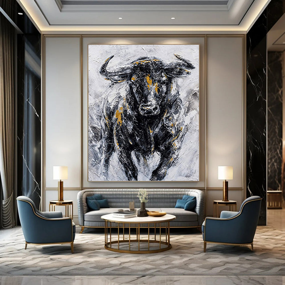 Large - Sized Hand - Painted Abstract Custom Painting (with Three - Dimensional Textures), for Hallway and Living Room DKH1455