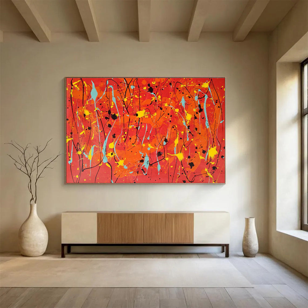 “Luminary Echoes” Large - Format Abstract Painting for Entryway & Living Room DKH286