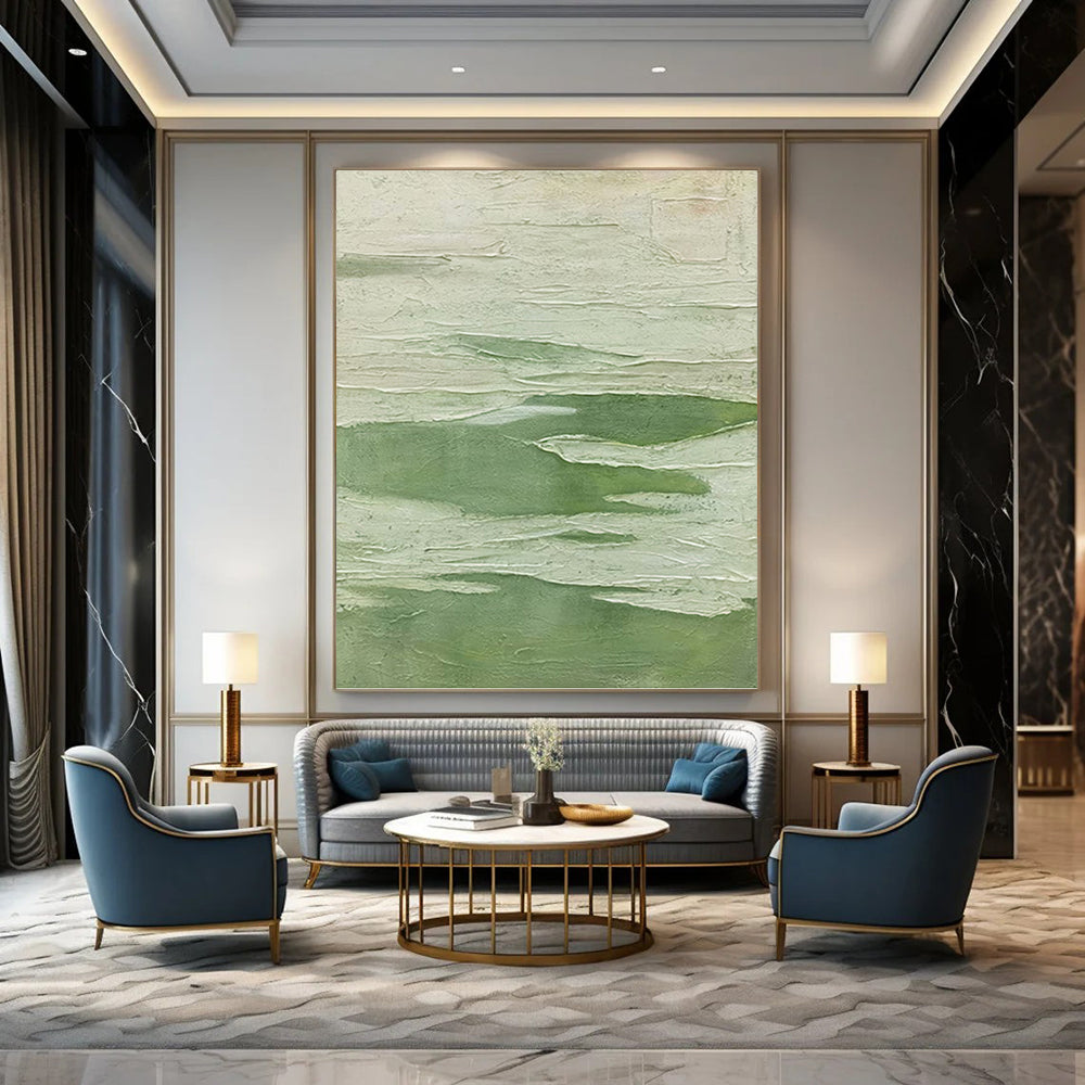 Vast Hand - Painted Textured Abstract Artwork for Aquarium & Marine Exhibit DKH1227