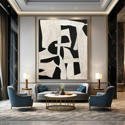Expertly Conceived Hand - Painted Textured Canvas Mural for Bar & Entryway DKH1137