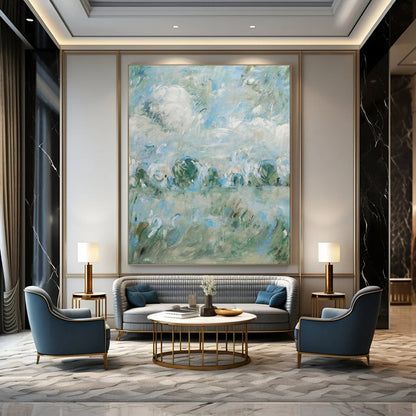 Mystical & Enigmatic Hand-Painted Custom Abstract Painting for Bedroom & Hotel LargeART1982