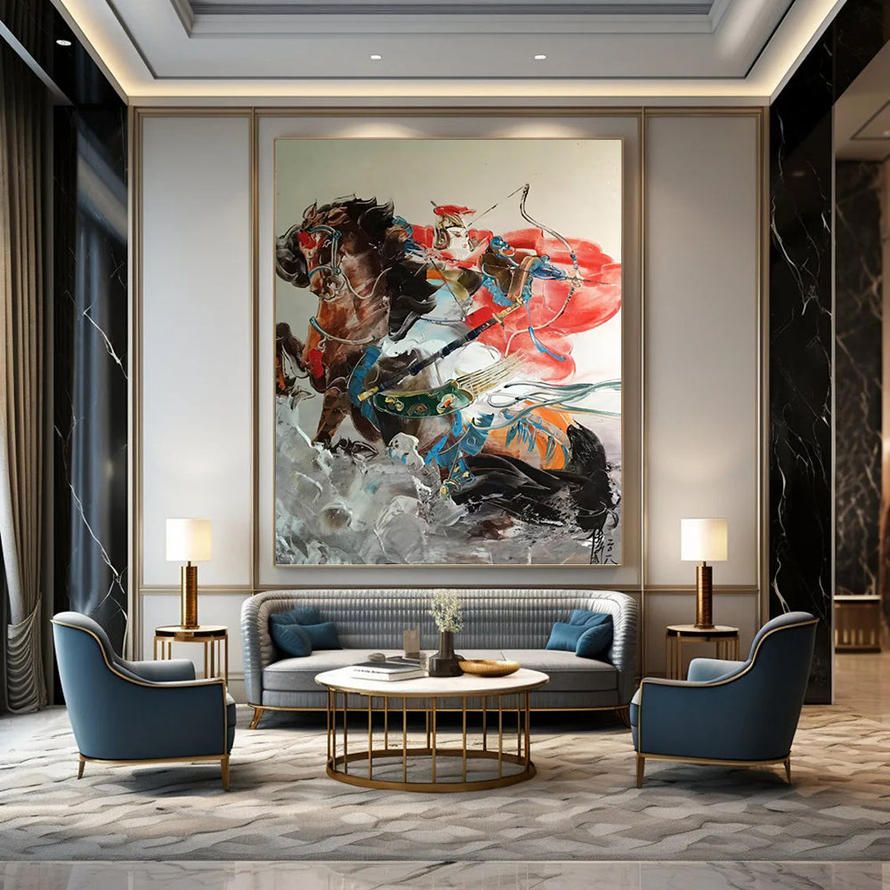 Colossal Vertical Hand - Painted Custom Abstract Enigma (with Lava Textures) for Dining Room and Hotel DKH1589