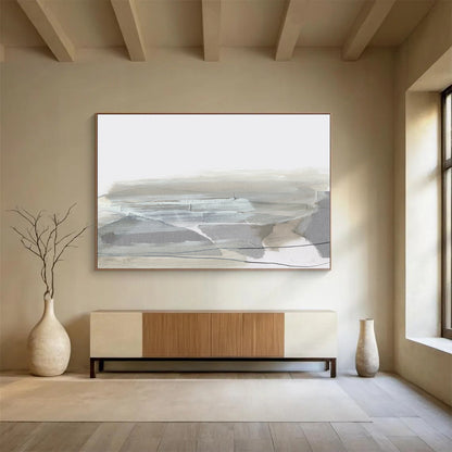 Minimalist Gray Landscape - Oversized Calm Office Art DLZ130