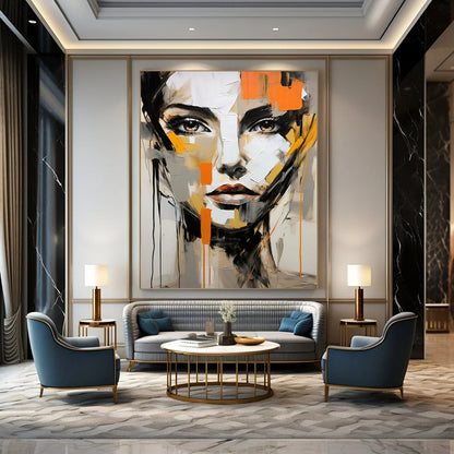 Monumental-Sized Hand-Painted Abstract Art for Bedroom & Meditation Room LargeART2215