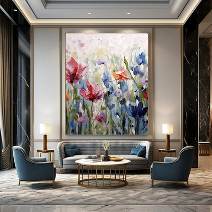 Hand-Painted Large-Scale Textured Abstract Wall Art for Living Room & Game Room LargeART2145