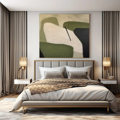 Large-Scale Custom Hand-Painted Abstract Art for Living Room & Dining Room LargeART1470