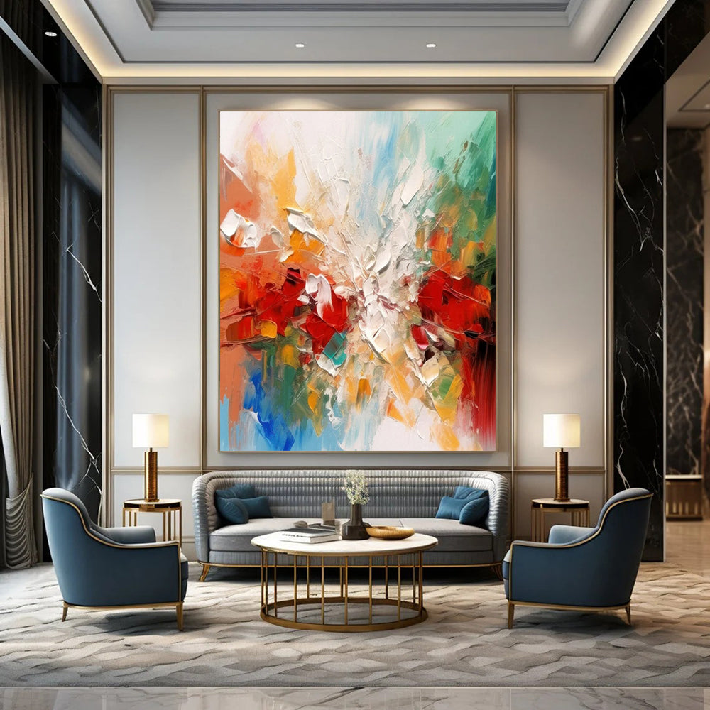 Titanic - Scale Hand - Painted Textured Custom Abstract Artwork for Bar and Entryway DTP079