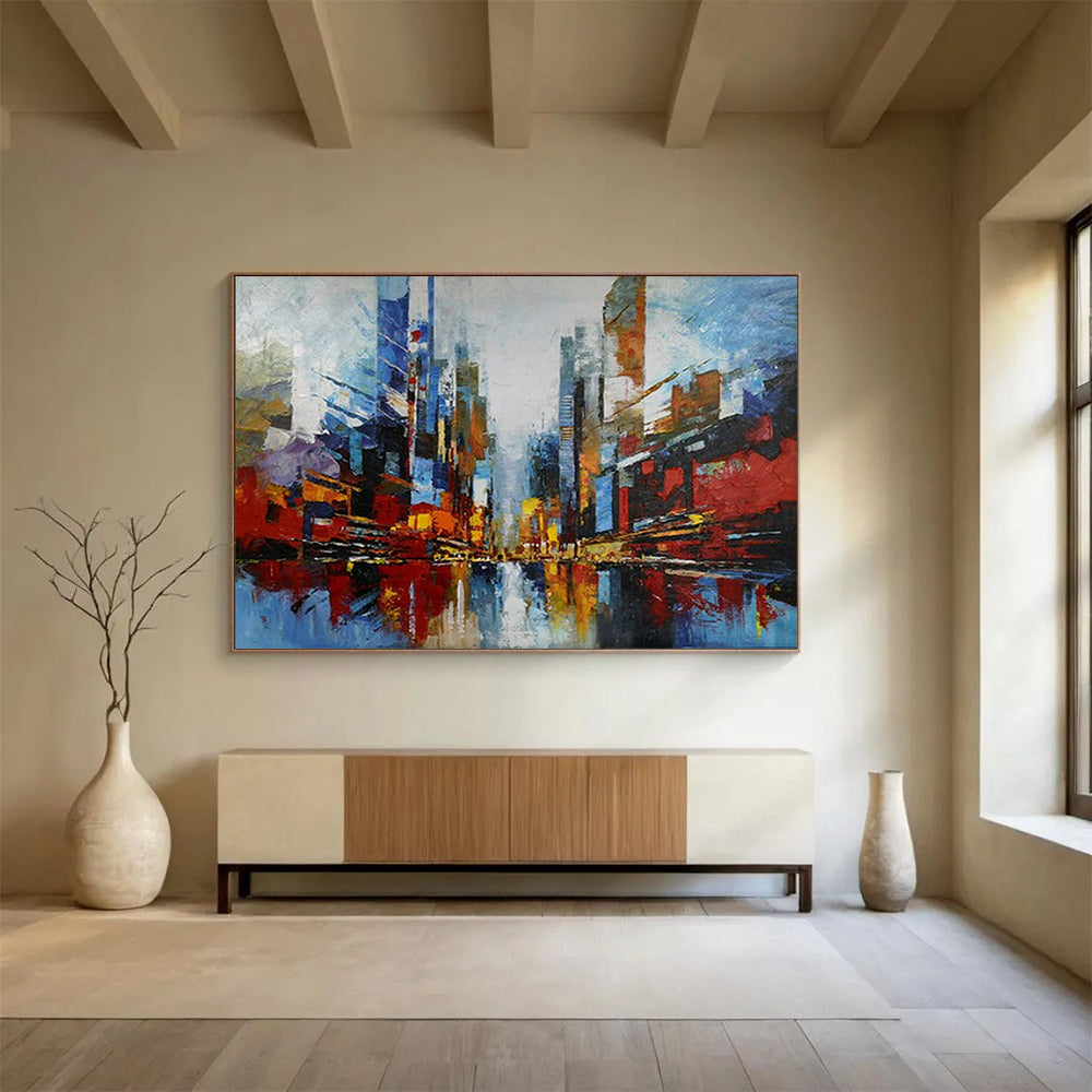 Serene Large - Format Abstract Painting for Entryway & Bedroom LargeART1673