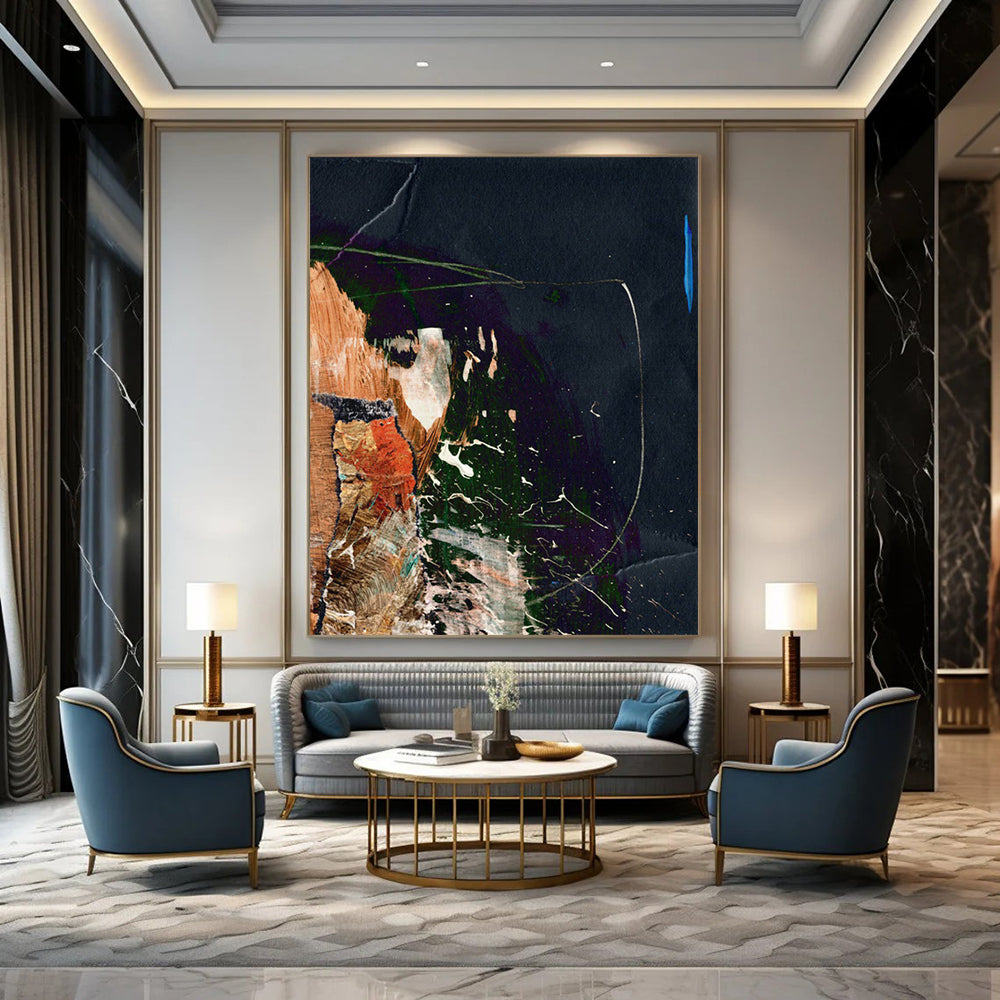 Custom Abstract Paintings: Big Sizes, Hand-Painted, Textured Beauty DTP170