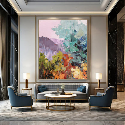Stylish Hand - Painted Textured Abstract Art for Living Room & Bar DKH1278