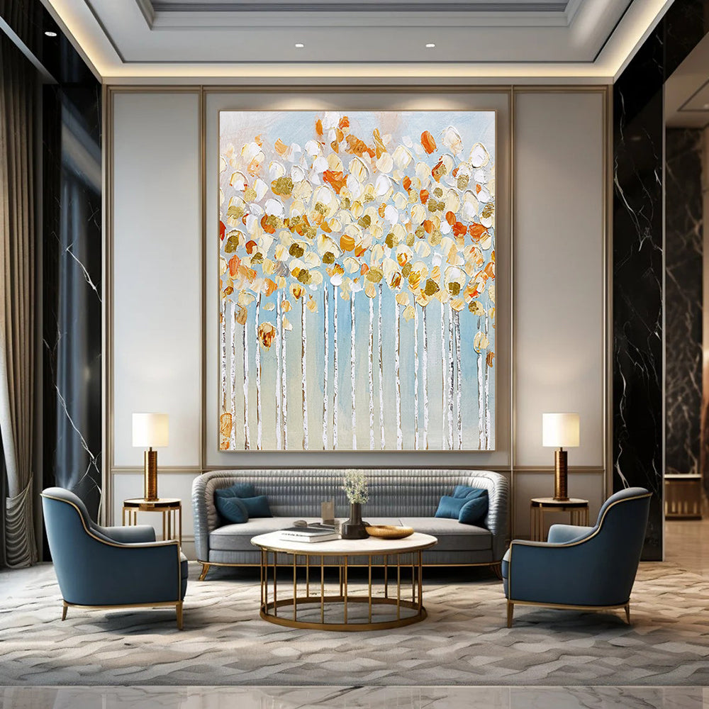 Large - Sized Hand - Painted Textured Custom Abstract Canvas, Suitable for Hotel and Living Room DKH1441
