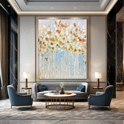 Large - Sized Hand - Painted Textured Custom Abstract Canvas, Suitable for Hotel and Living Room DKH1441