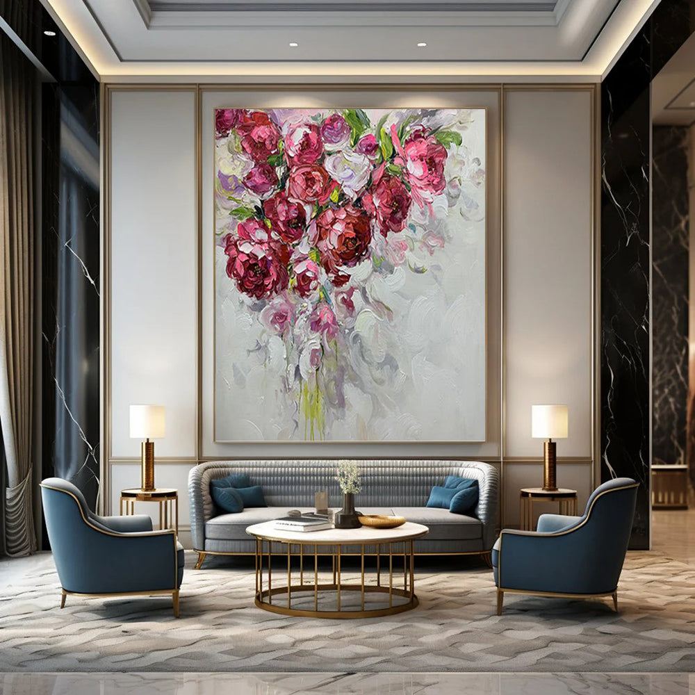 Immense Hand - Painted Custom Textured Abstract Artwork, Ideal for Bedroom and Office DKH1464