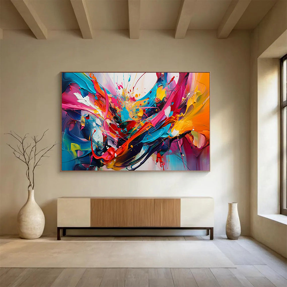 Bold Fearless Oversized Abstract Wall Art for Bar & Hotel Lobby LargeART1812