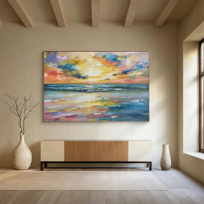 Luminous Giant Abstract Painting for Hallway & Bar LargeART1748
