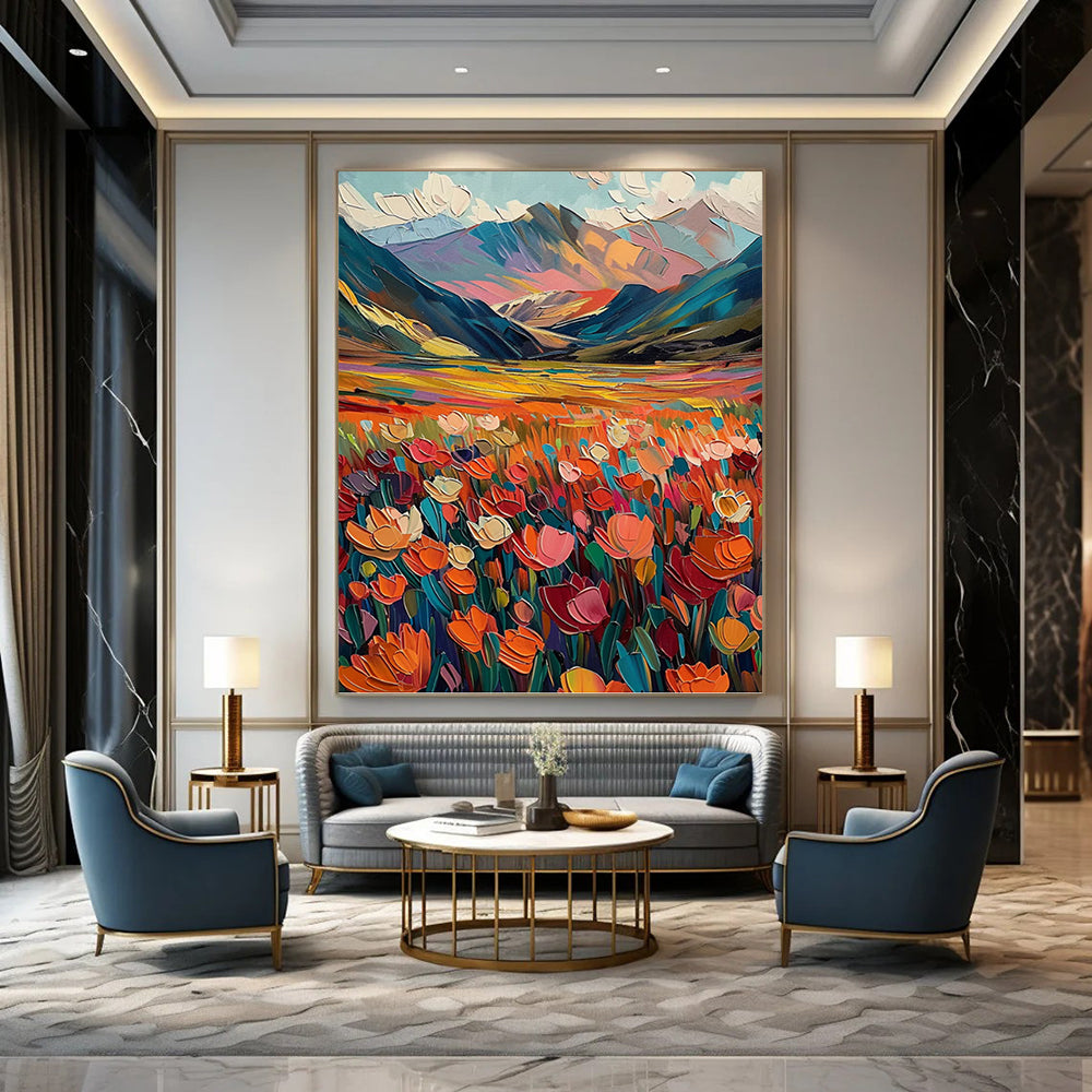 Elevated - Reach Vertical Hand - Painted Custom Abstract Overture (with Sand Textures) for Hallway and Entryway DKH1597