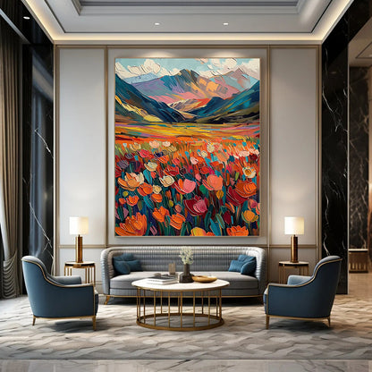 Elevated - Reach Vertical Hand - Painted Custom Abstract Overture (with Sand Textures) for Hallway and Entryway DKH1597