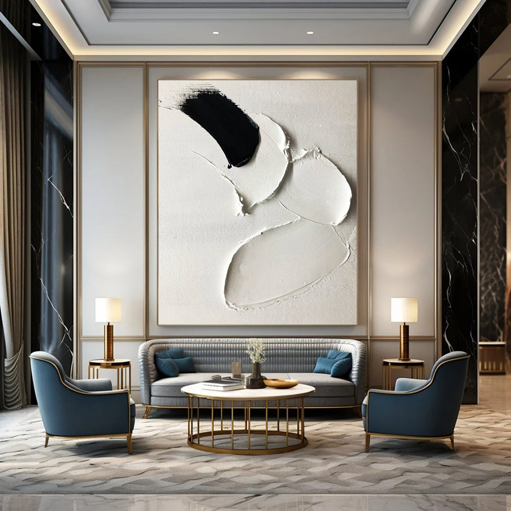 Vertical Hand - Painted Custom Abstract Work for Dining Room and Entryway DKH1665