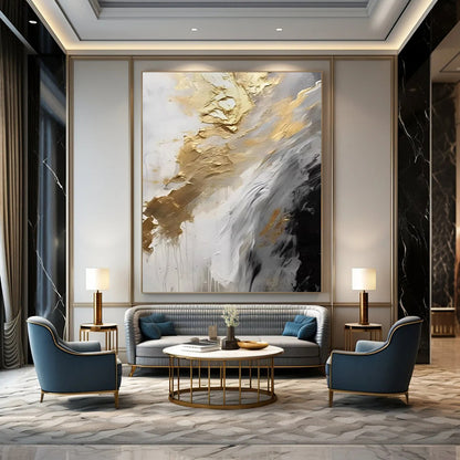 Custom Abstract Art: Big Sizes, Textured Styles for Living Room & Office DTP302