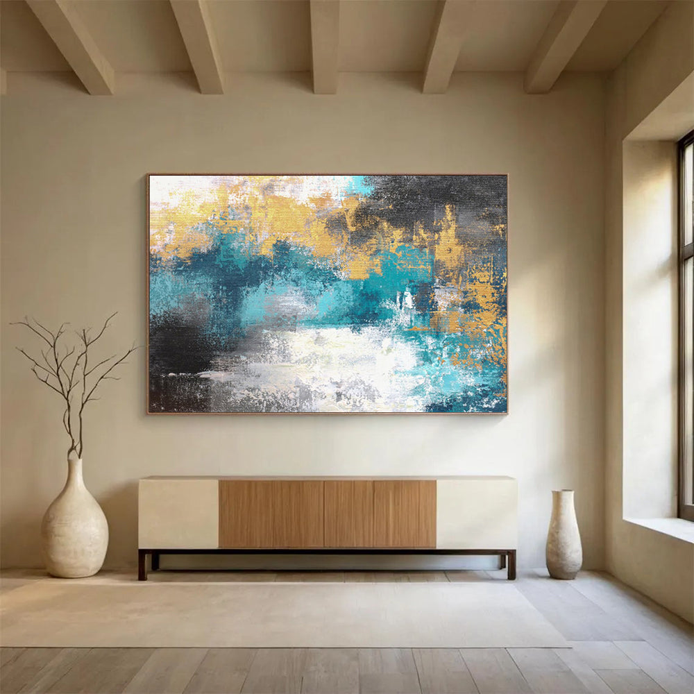 Big Custom - Made Abstract Canvas for Dining Room DKH004