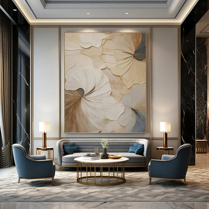 Enchanting Hand - Painted Textured Abstract on Canvas for Dining Room & Hallway DKH1383
