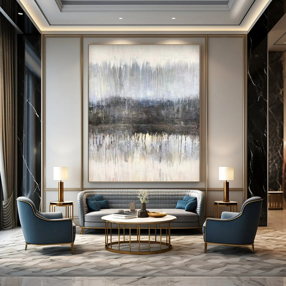 Large-Scale Textured Abstract Wall Art for Dining Room & Entryway LargeART2102