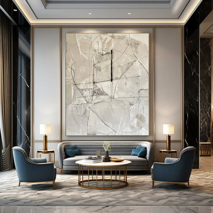 Large Hand - Painted Custom Abstract Canvas for Living Room and Bar DTP001