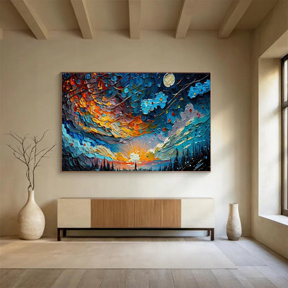 Dramatic Large Abstract Painting for Entryway & Living Room DKH878