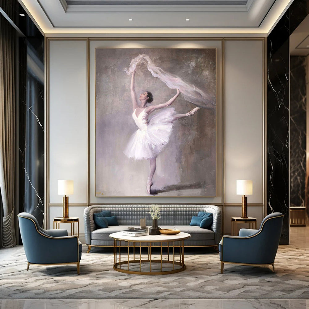 Grand-Scale Hand-Painted Abstract Canvases for Bar & Entertainment Room LargeART2181