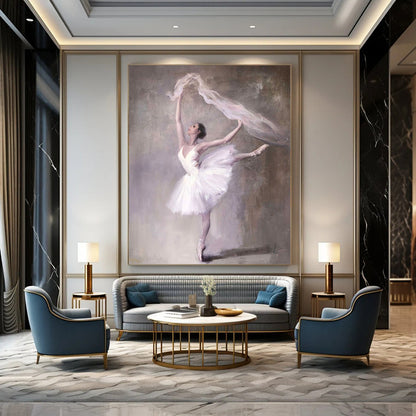 Grand-Scale Hand-Painted Abstract Canvases for Bar & Entertainment Room LargeART2181