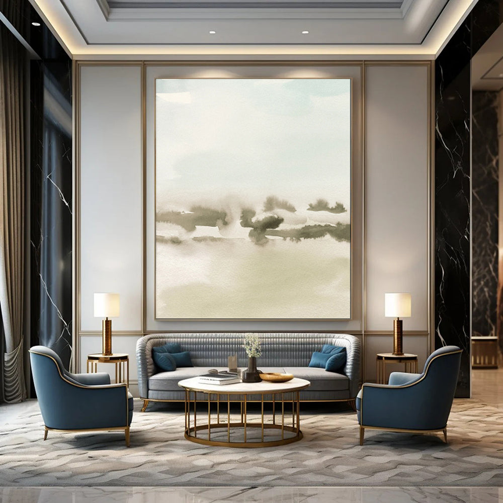 Peaceful & Serene Hand-Painted Personalized Abstract Painting for Bedroom & Hallway LargeART1963