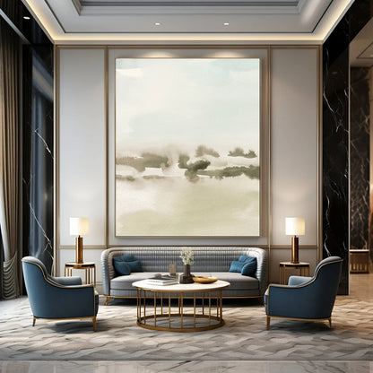 Peaceful & Serene Hand-Painted Personalized Abstract Painting for Bedroom & Hallway LargeART1963