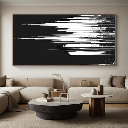 White Dripping with Texture "Rustic Drip" Painting On Canvas HB309