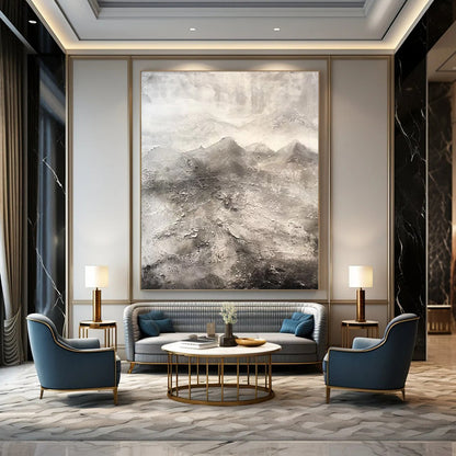 Large Custom Abstract Paintings: Handmade Textures for Dining Room & Entryway DTP256