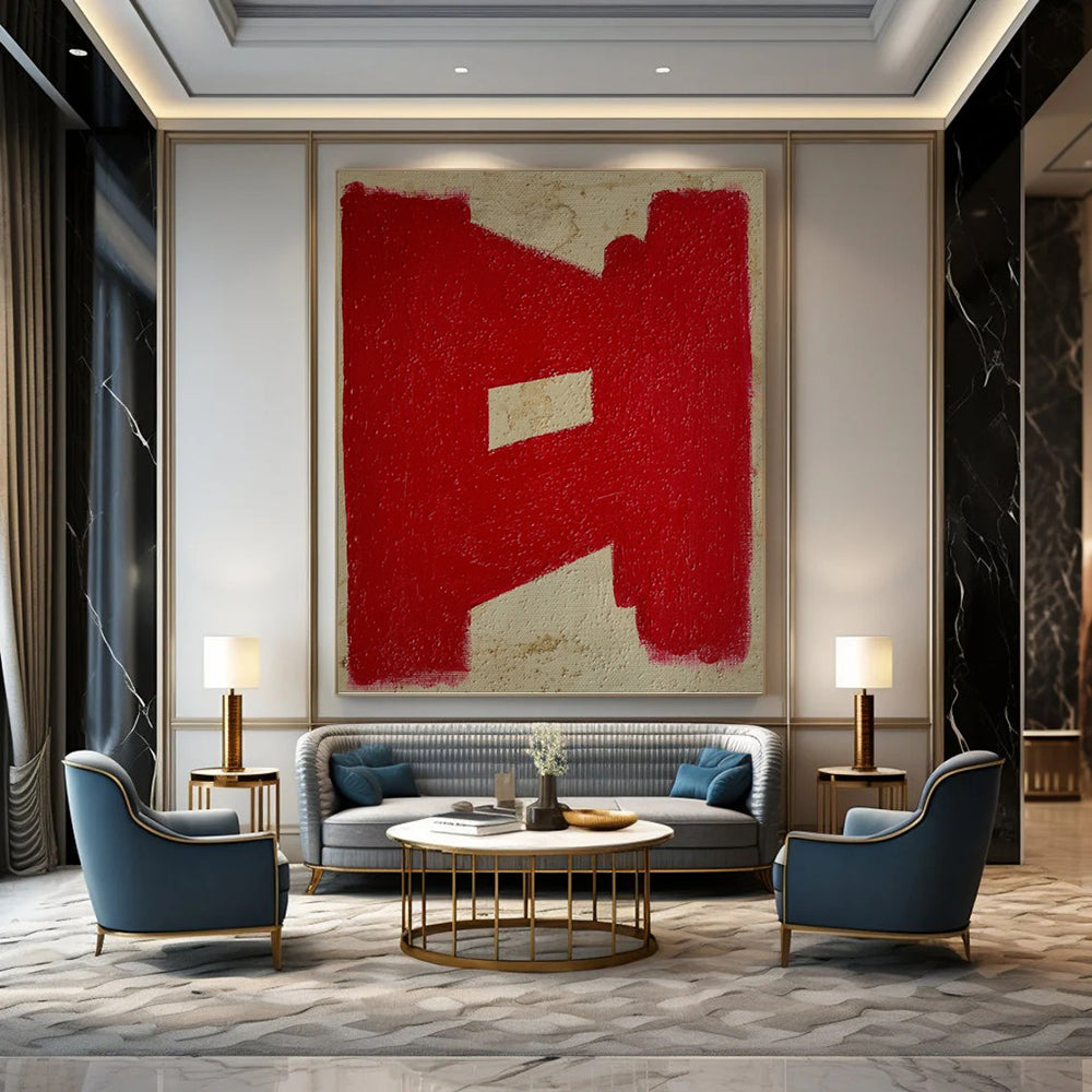 Striking Custom - Crafted Textured Canvas Abstract for Living Room & Office DKH1076