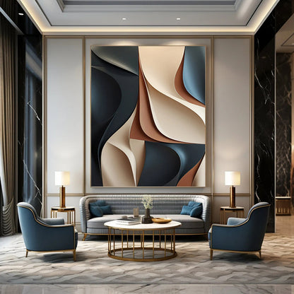 Enormous Custom - Textured Hand - Painted Abstract Artwork for Bar & Entryway DKH1023