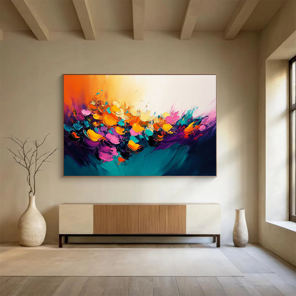 “Explosive Color Blooms” - Multicolor, Explosive Blooms, Abstract Expressionist HB1143