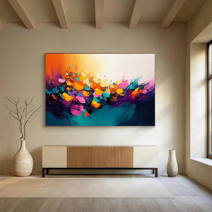 “Explosive Color Blooms” - Multicolor, Explosive Blooms, Abstract Expressionist HB1143