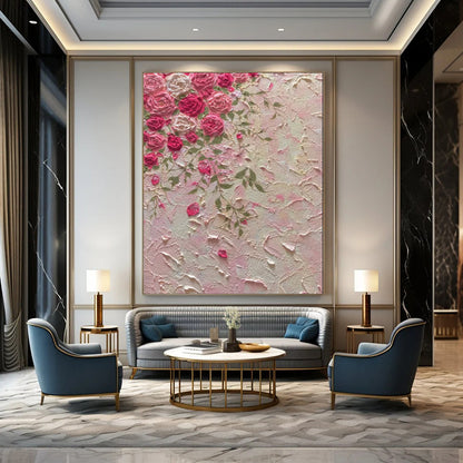 Serene & Monochromatic Hand-Painted Custom Abstract Painting for Bedroom & Entryway LargeART1985