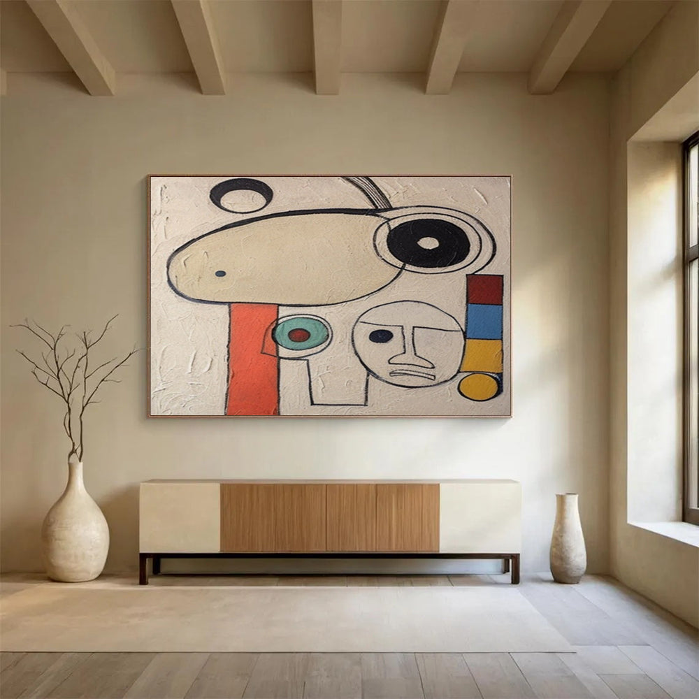 Whimsical Abstract Faces & Shapes - Quirky Nursery Art DLZ011