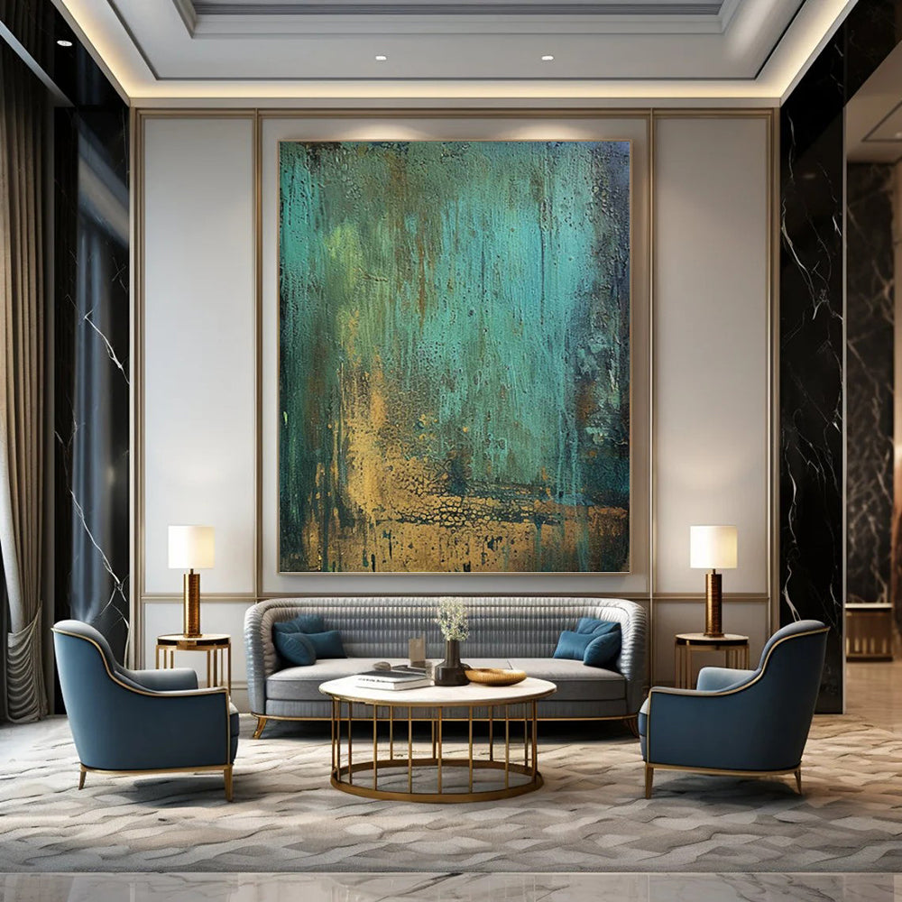 Striking Hand - Painted Textured Abstract Canvas for Hallway & Bar DKH1194