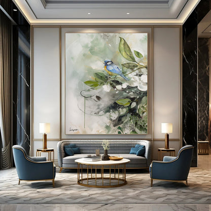 Gorgeous Hand - Rendered Textured Canvas Abstract for Office & Bar DKH1085