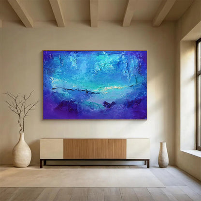 Large - Format Hand - Painted Textured Abstract Wall Decor for Visual Appeal DKH720