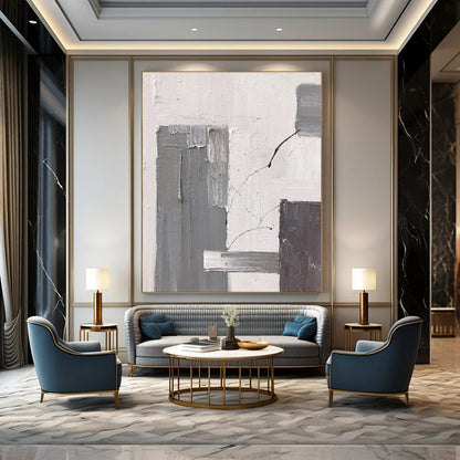 Handmade Big-Size Abstract Art for Living Room & Hallway DTP396