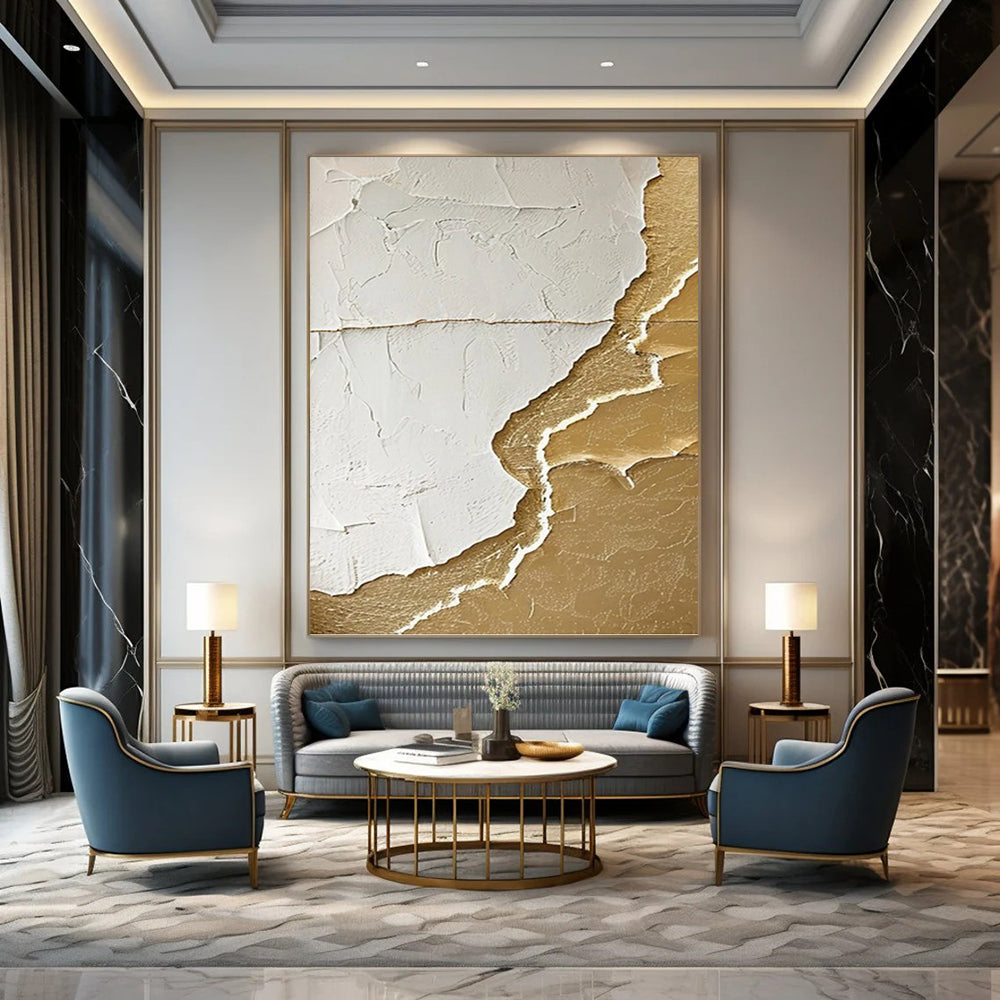 Vast Hand - Painted Custom Textured Abstract Wall Decor for Hallway & Bar DKH0986