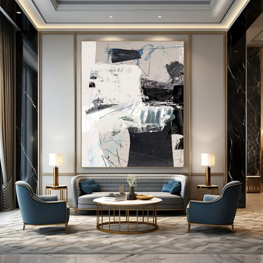 Big-Scale Hand-Painted Abstract Art: Custom, Textured, and Exclusive DTP194