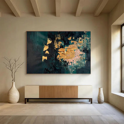 “Dynamic Reflections” Massive Abstract Painting for Entryway & Office DKH262